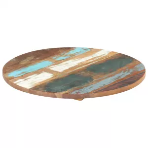 vidaXL Blat de masă rotund, 50 cm, lemn masiv reciclat, 25-27 mm