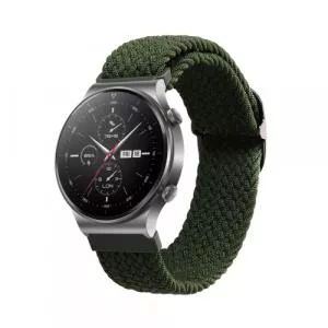 kwmobile Curea pentru Huawei Watch GT 2 Pro/Watch GT 2e/Watch GT 2 (46mm), Verde, Nylon, 59429.02