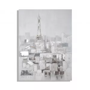 Mauro Ferretti Tablou Paris 90x120 cm -, Gri & Argintiu