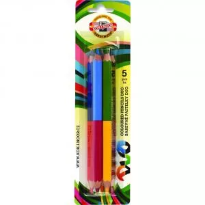 Koh-I-Noor Set 5 creioane colorate - Duo-Color