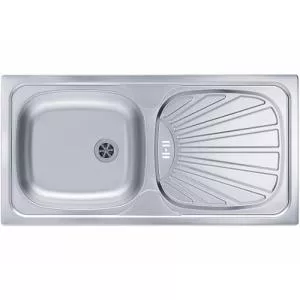 Alveus Chiuveta bucatarie inox satin cu picurator, dreapta Basic 80