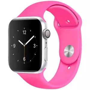 4wrist Curea de silicon pentru Apple Watch - Barbie Pink 42/44/45 mm -S/M