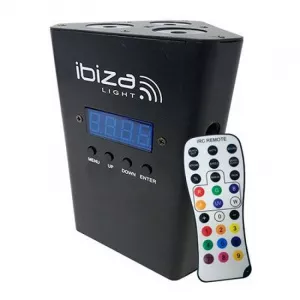 Ibiza Sound Proiector portabil, LED, RGBW, acumulator, 4000 mA, DMX