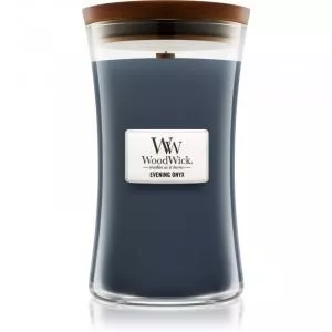 WoodWick Evening Onyx lumanare parfumata cu fitil din lemn 609.5 g