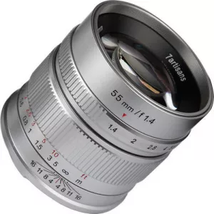 7Artisans DSLR Obiectiv manual 55mm F1.4 Silver pentru Canon EOS-M Mount