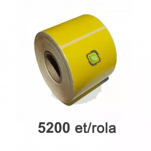 ZINTA Role etichete semilucioase galbene 50x26mm, 5200 et./rola - 50X26X5200-SGP-YEL