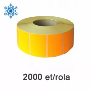 ZINTA Role etichete semilucioase 100x70mm, pentru congelate, portocalii, 2000 et./rola - 100X70X2000-SGP-DF-ORA