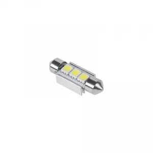 Vipow Bec LED 3x SMD5050 alb CANBUS 12V 1.5W 30lm T11 SV8.5 36mm