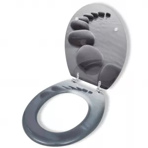 vidaXL Capac WC MDF design pietre