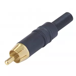Neutrik Conector phono aurit negru