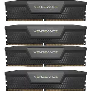 Corsair VENGEANCE® 64GB (4x16GB) DDR5 DRAM 6400MHz C32 Memory Kit — Black CMK64GX5M4B6400C32