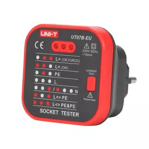 Uni-T Tester priza EU, indicator LED, izolatie dubla