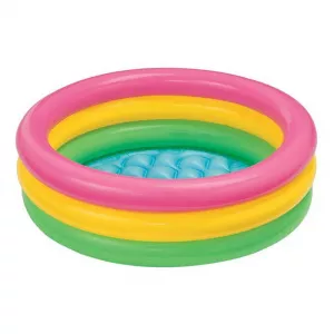 Intex Piscina pentru copii, 61 x 22 cm, 3 inele, multicolor