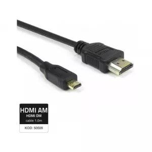Qoltec Cablu HDMI 1.4 micro HDMI mufa tata - HDMI mufa tata 1m negru