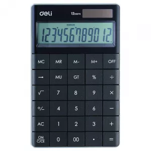 Deli Calculator Birou 12 Digiti Modern, negru