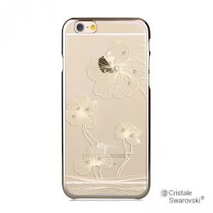 Comma Carcasa iPhone 6/6S Crystal Flora Champagne Auriu (Swarovski)