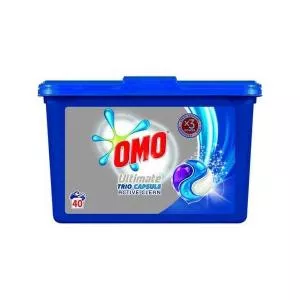 OMO Detergent Capsule Ultimate Trio Capsule Active Clean, 40 buc