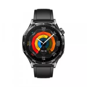 Huawei Smartwatch Watch GT 5 Active 46mm, Ecran AMOLED 1.43inch, Bluetooth, NFC, GPS, Android/iOS, Curea Fluoroelastomer (Argintiu/Negru)