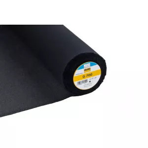 Vlieseline Insertie (intaritura) termoadeziva, 90g pentru materiale usoare spre medii, negru G700