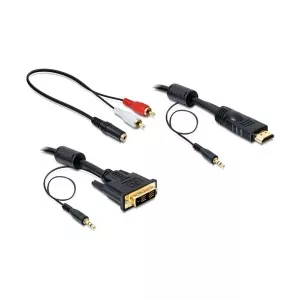 Delock Cable DVI - HDMI + Sound male-male 2 m 84455
