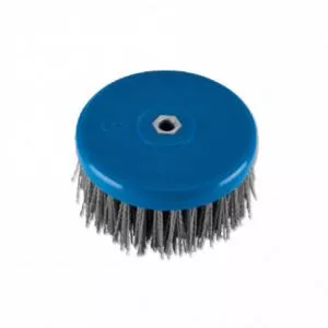 RHODIUS Perie din Nailon, Cupa cu Prindere pe Filet, pentru Lemn, Htb, Gr. 80, Turatie Max. 2 500