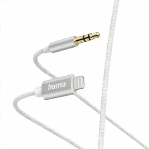 HAMA Cablu audio 00201522, Lightning - 3.5mm jack, 1m, White