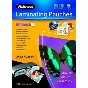 Fellowes ImageLast A4 80 Micron Laminating Pouch - 100 pack  5306114