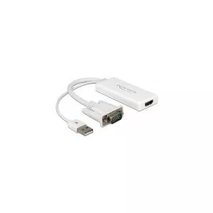 Delock VGA to HDMI Adapter with Audio white 62460