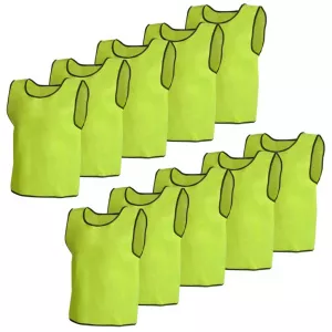vidaXL Maieu de Departajare Sport Galben Junior 10 buc