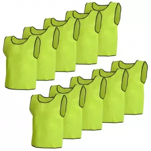 vidaXL Maieu de Departajare Sport Galben Senior 10 buc