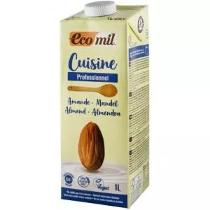Ecomil Crema Vegetala Bio din Migdale, pentru Gatit, 1000 ml Cuisine