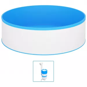 vidaXL Piscină cu valuri, skimmer suspendat cu pompă, alb, 350x90 cm 3070798