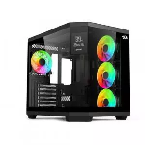 Redragon Carcasa Gaming Vision, Middle Tower, Fara sursa (Negru)