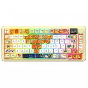 Redragon Tastatura gaming mecanica Bluetooth cu si fara fir Flekact Pro Art Anime iluminare RGB (Multicolor)