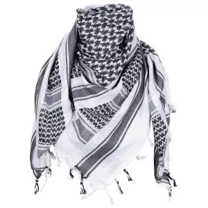M.F.H. Shemagh negru alb esarfa arab, 115 x 110 cm, 100% bumbac