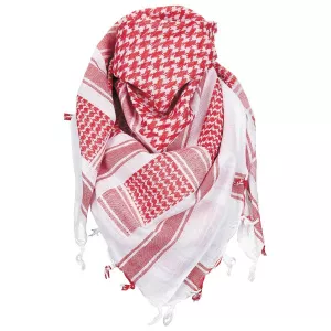 M.F.H. Shemagh negru rosu esarfa arab, 115 x 110 cm, 100% bumbac