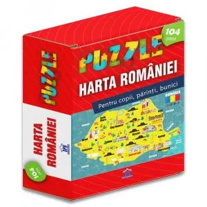 Editura Didactica Harta Romaniei 104 piese