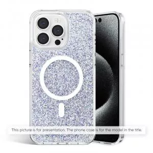 Techsuit Xiaomi Poco X6 Pro - Sparkly Glitter - White