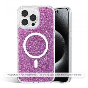 Techsuit Xiaomi Poco X6 Pro - Sparkly Glitter - Magenta