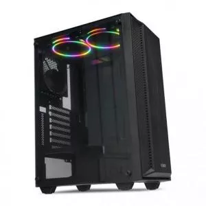 iBOX Carcasa CETUS 906, Middle Tower, Fara sursa, ATX, micro ATX, Negru