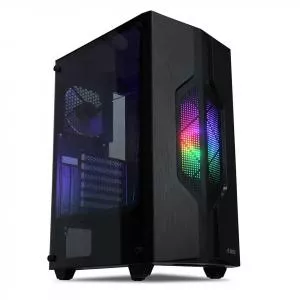 iBOX Carcasa CETUS 908, Middle Tower, Fara sursa, ATX, Micro ATX (uATX), Negru