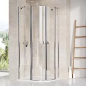 RAVAK Chrome 80x80xH195 cm, profil crom slefuit lucios