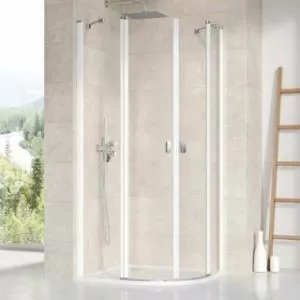 RAVAK Chrome 80x80xH195 cm, profil alb