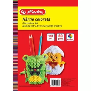 Herlitz HARTIE COLOR A4 80GR TOP 100 DIVERSE CULORI