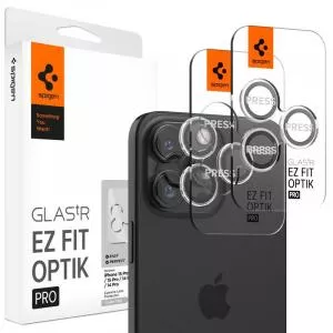 Spigen Glass tR EZ Fit Optik Pro 2 Pack, crystal clear - iPhone 15 Pro/15 Pro Max/14 Pro/14 Pro Max