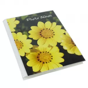 Procart Album foto Yellow Flowers, personalizabil, 10x15, 24 poze, verde