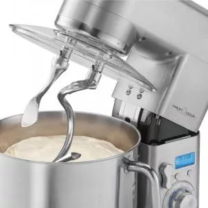 ProfiCook Robot de bucatarie PC-KM 1096,Robot bucatarie, Argintiu, 1500 W,10 litri, 8 viteze, bol otel, carcasa din aluminiu, 24 luni