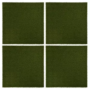 vidaXL Plăci de iarbă artificială, 4 buc., 50x50x2,5 cm cm, cauciuc 316172
