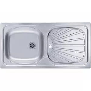 Alveus Chiuveta bucatarie inox leinen cu picurator, dreapta Basic 80