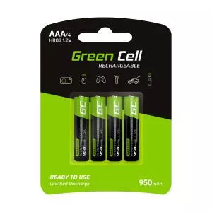 Green Cell Set baterii, AAA, HR03, 950mAh, 4buc
